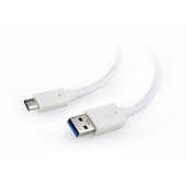 USB A - USB C, 3.0 3m balta