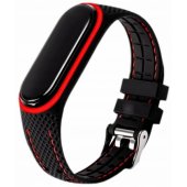 Lifestyle dirželis Xiaomi Mi Band 5/ 6 juoda/ raudona