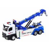 Truck With Crane Two Metal Hooks White And Blue Lights Sounds