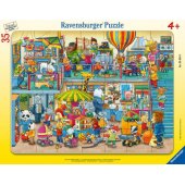 _6820915 Ravensburger rėminė dėlionė, 35 dalys, gyvūnų žaislų parduotuvė