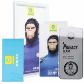 5D Mr. Monkey Glass Apple iPhone 16 Pro, juodas (stiprus privatumas)