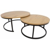 Britu Set D60xH32cm / D80xH35cm Wood 2pcs