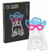 SNL114MT Style Neon Lights Bulldog Dog With Glasses