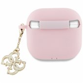 Silicone 4G Charm AirPods 4 cover pink