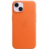 „Leather Case su MagSafe iPhone 14 (MPP83ZM/ A)“ oranžinis