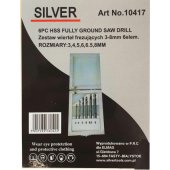 Silver Zestaw sześciu wierteł frezujących 3-8mm 6szt. (10417)
