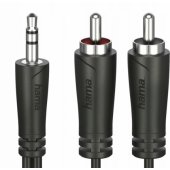 Kabelis 2xRCA / 3.5mm 1.5m juodas