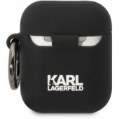 "®3D Logo NFT Karl Head Silicone Case for Airpods 1/ 2®® Black