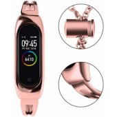 Metalinis dirželis Xiaomi Mi Band 3/ 4/ 5/ 6, rožinis