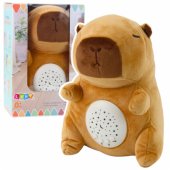 Plush Capybara Plush Toy Star Projector Lullabies Sounds Brown
