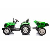 HC-306 Battery Operated Tractor With Trailer Light Green 24V