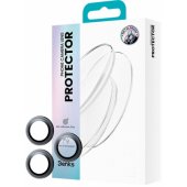 Grūdinto stiklo kameros objektyvo apsauga Warrior iPhone 16 Pro/ 16 Pro Max, sidabrinė