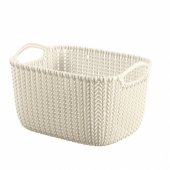 Basket Knit White 8L 30x22x17cm