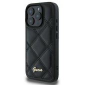 Quilted Metal Logo iPhone 16 Pro Black