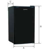 MM520PB Fridge 91L Black