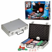 Piatnik pokerio aliuminis lagaminas - 300 žetonų 14g (77968)