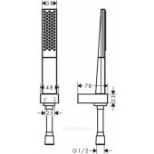 Rainfinity Baton Hand Shower 100 1jet Chrome