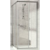 Comfort 100 900x900 mm h=1900 Matte silver / Transparent glass AP