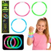 Glow in the Dark Neon Stick Fluorescent Bracelets Wristbands 3 pcs.