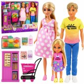 Anlily Dolls Family in Supermarket Store Pregnant Doll Accessories Set