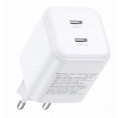 X526 Dual USB-C GaN 45W White