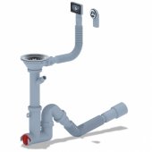 Virtuves izlietnes sifons 3 1/ 2® 40 mm ar vertikālo pārplūdi,