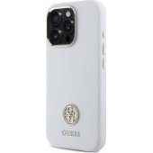 Silicone Logo Strass 4G Case iPhone 16 Pro White