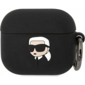 3D Logo NFT Karl Head Silicone Case for Airpods 3 Black
