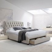 NATALIA with Mattress HARMONY DELUX 160x200cm Champagne