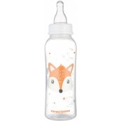 Standartinis buteliukas siauru kakleliu 250 ml CUTE ANIMALS 11/ 841 oranžinis