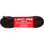Lahti Pro SZNUROWADŁA PŁASK. CZAR-CZER. L904071P, 10 PAR, 110CM, LAHTI