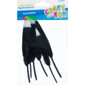 Craft with Fun CF OZDOBA DEK PIORKA 10-15CM 6SZT CZAR/ SR 20/ 600