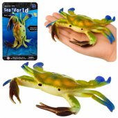 Rubber Crab Figurine Stretchable Realistic Sea Animal 19cm