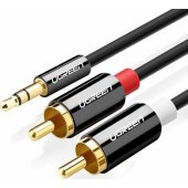 3,5 mm kištukas į 2x RCA, 5 m, juodas