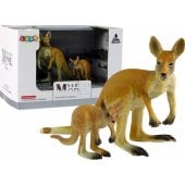 Set of 2 figurines Kangaroo with cub Animals of the World series