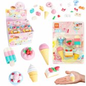 Set of School Sweets Erasers 6 pcs