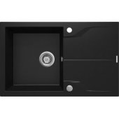 ANDANTE - Granite sink, 1-bowl with drainer black - ZQN_N113