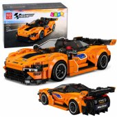 Construction Bricks Sports Car Orange Display Case 423 pcs.
