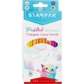 Starpak pastelinės kreidelės 24 spalvų/ 180 trikampių pastelinių kreidelių STK 12/ 144