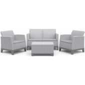 Scandi Forma 2 Seater Set Light Grey / Dark Steel Grey