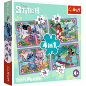 Puzzle 4in1 Crazy Day Lilo and Stitch Trefl 34633