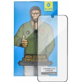 „5D Mr. Monkey Glass Apple iPhone 17 Air“, juodas (Strong HD)