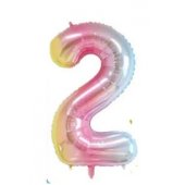 Folio balloon 100cm Number 2 Glossy Colorful