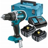 DHP484RTJ - blue / black - MAKPAC, 2x Li-Ion Battery 5.0Ah