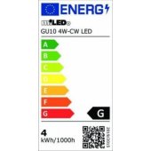 Kanlux GU10 4W-CW LED lemputė 380 lm 5000 K šalta šviesa 31232