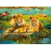 500 dalių dėlionė „Liūtai savanoje“