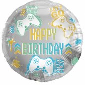 Folinis balionas „Birthday Gaming“ 45cm