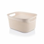 Basket Drop Design Cream 29x21x15cm 6.6L
