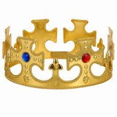 King®s Crown Adjustable for King Queen Costume Gold 17-20 cm
