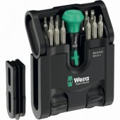 Wera Tool-Check Modular Micro 1, juodas/ žalias, 21 dalių antgalių rinkinys, įskait